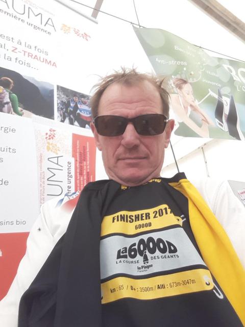 André, finisher de la 6000D LA PLAGNE 2017